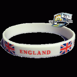 England Rubber bracelet (White)