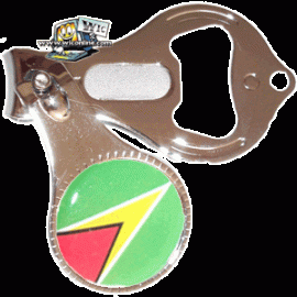 Guyana Nail Clipper & Bottle Opener Keychain