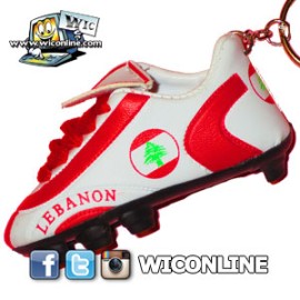 Lebanon Soccer Shoe Keychain