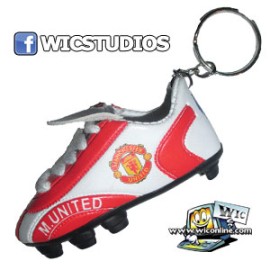 Manchester Soccer Shoe Keychain