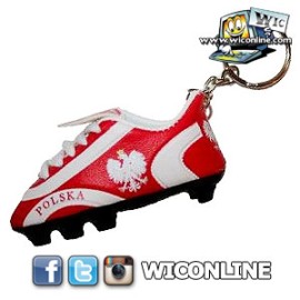 Poland Soccer Shoe Keychain