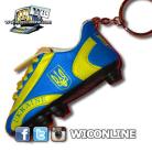 Ukraine Soccer Shoe Keychain