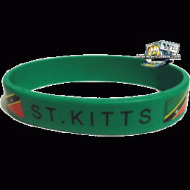 St. Kitts Rubber bracelet (green)