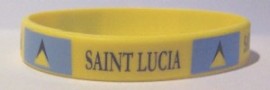 St. Lucia Rubber bracelet (yellow)