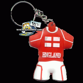 England Soccer Jersey Keychain