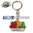 Canada 3 Colour Leaf Keychain